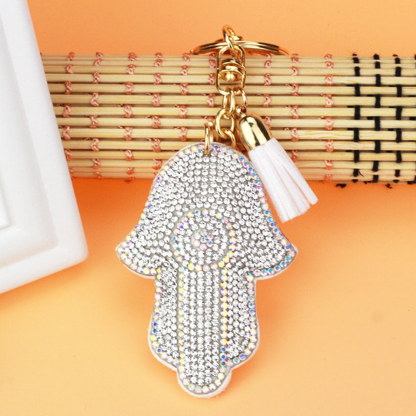 Wholesale Fatima's Hand Hot Diamond Keychain